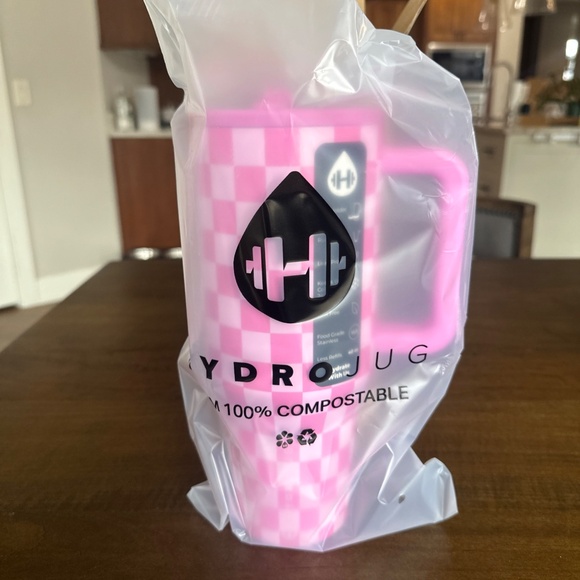 HydroJug Bubblegum Checkered 40oz Traveler Tumbler Limited Edition NEW - Picture 5 of 6